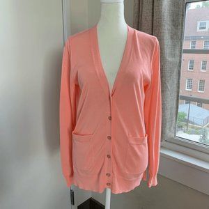 Peach - Long Lightweight Summer Cardigan (JCrew Small)